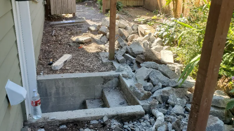 backyard landscaping in Seattle before